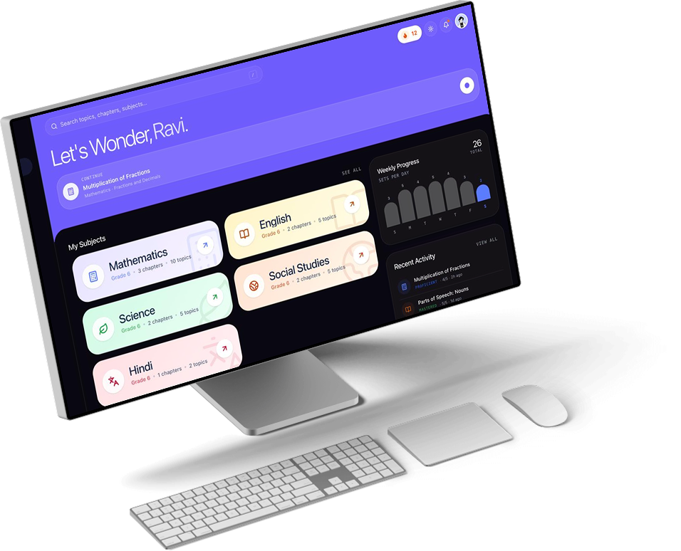 Wonder dashboard on a desktop display
